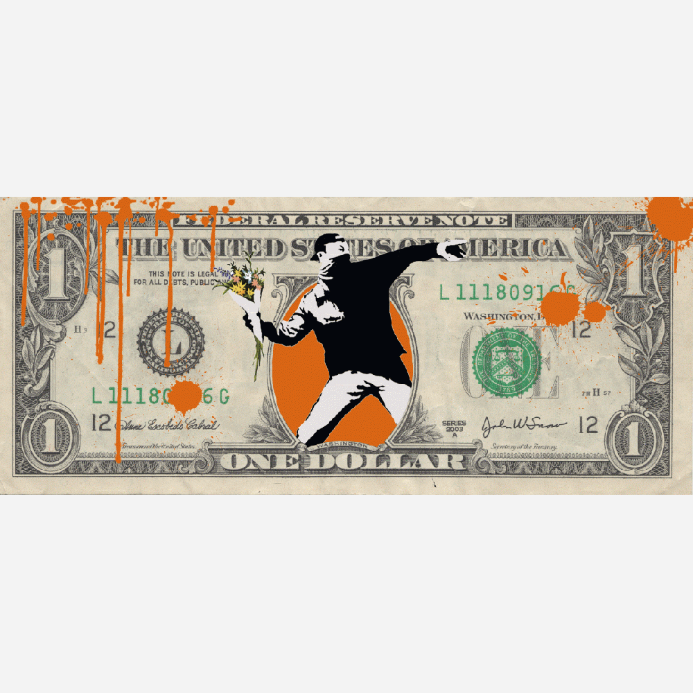 Aanpassing van One Dollar Banksy Imprim