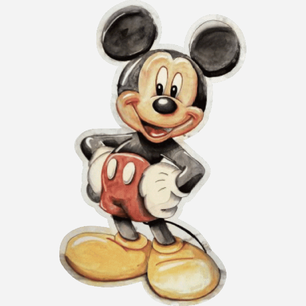 Aanpassing van Mickey Water Color Imprim