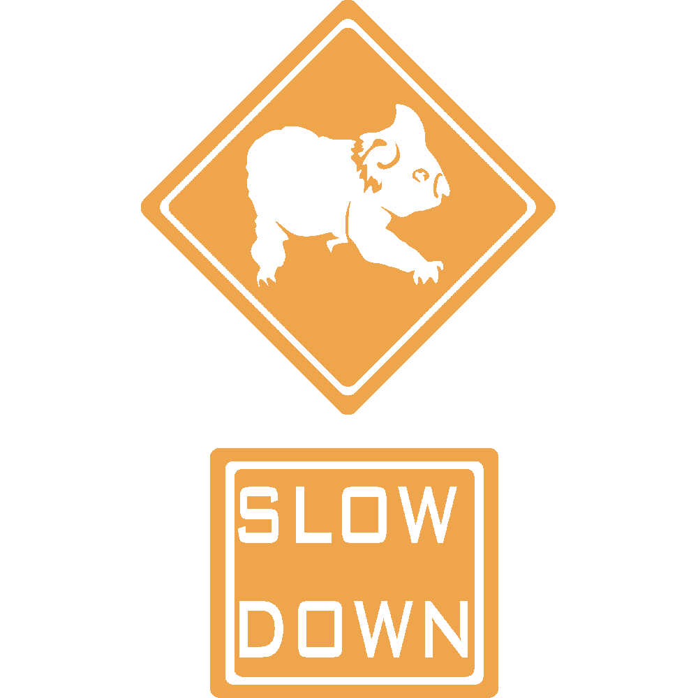 Muur sticker: aanpassing van Slow Down