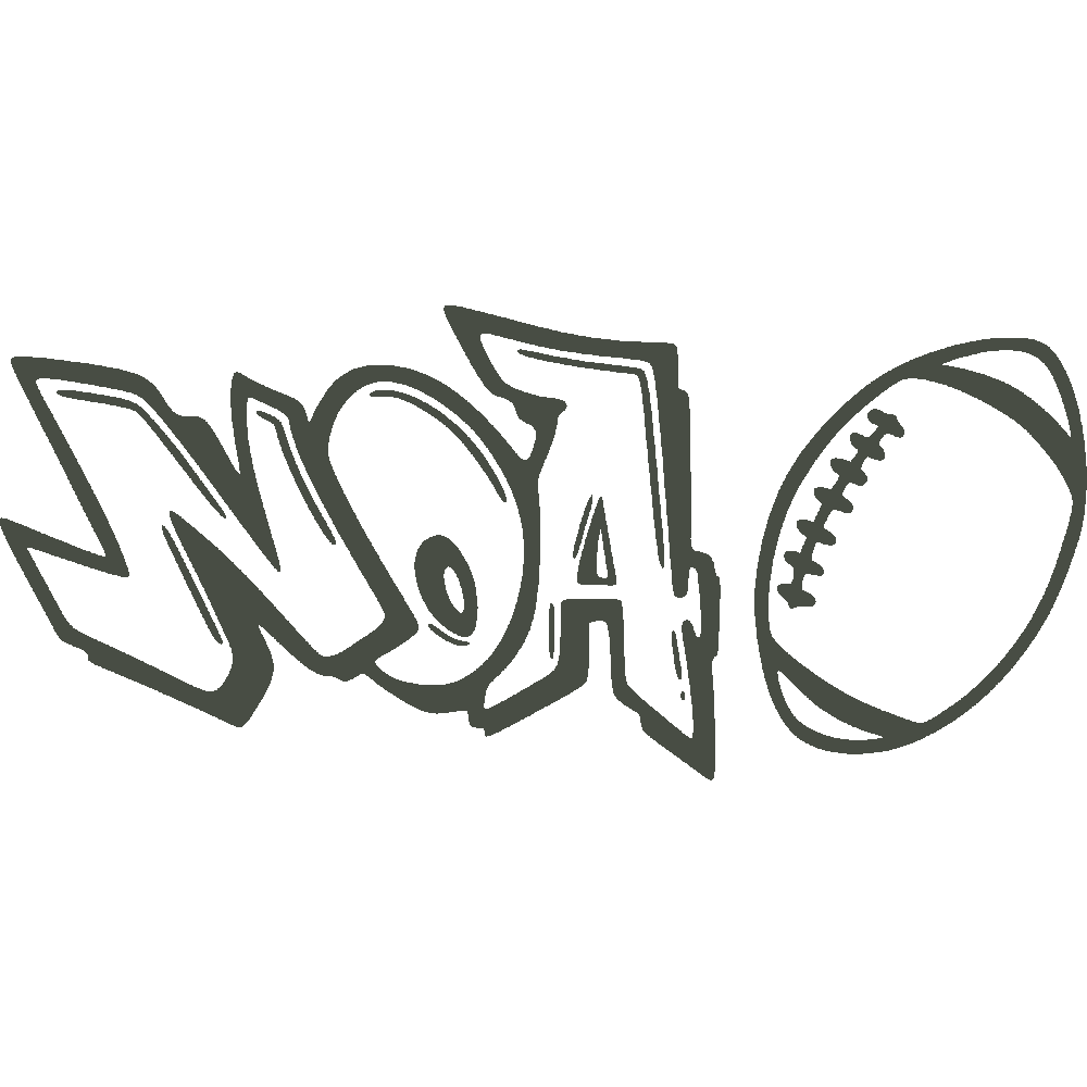 Wall sticker: customization of Noa Graffiti Rugby