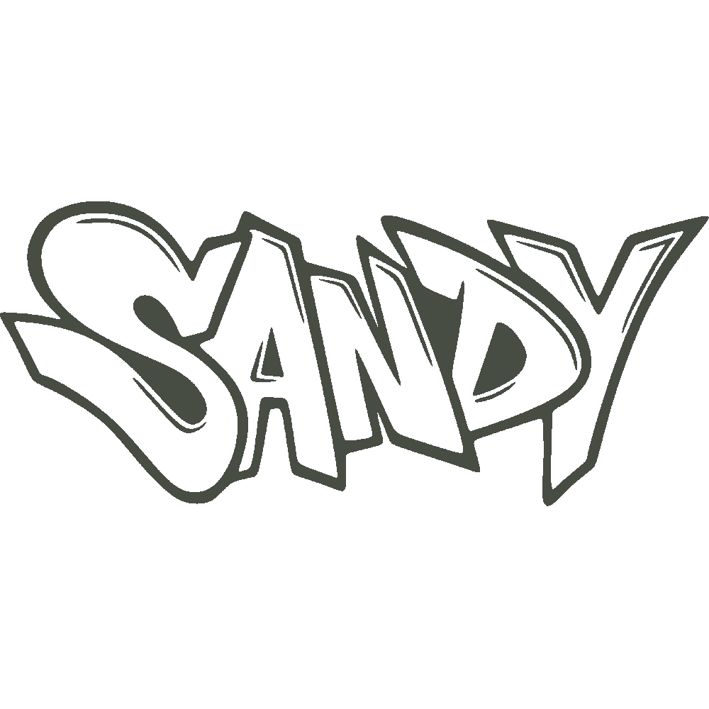 Muur sticker: aanpassing van Sandy Graffiti