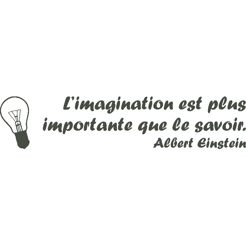 Wall sticker: customization of L'Imagination - Albert Einstein