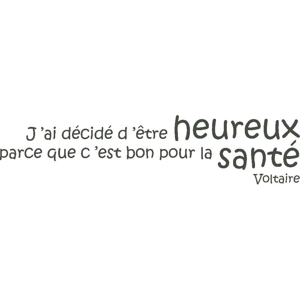Muur sticker: aanpassing van Heureux - Voltaire