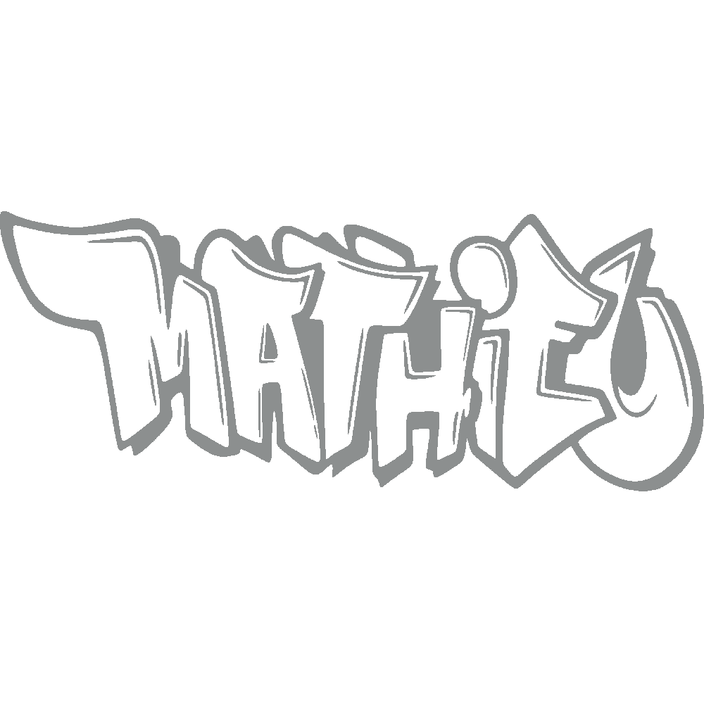 Muur sticker: aanpassing van Mathieu Graffiti