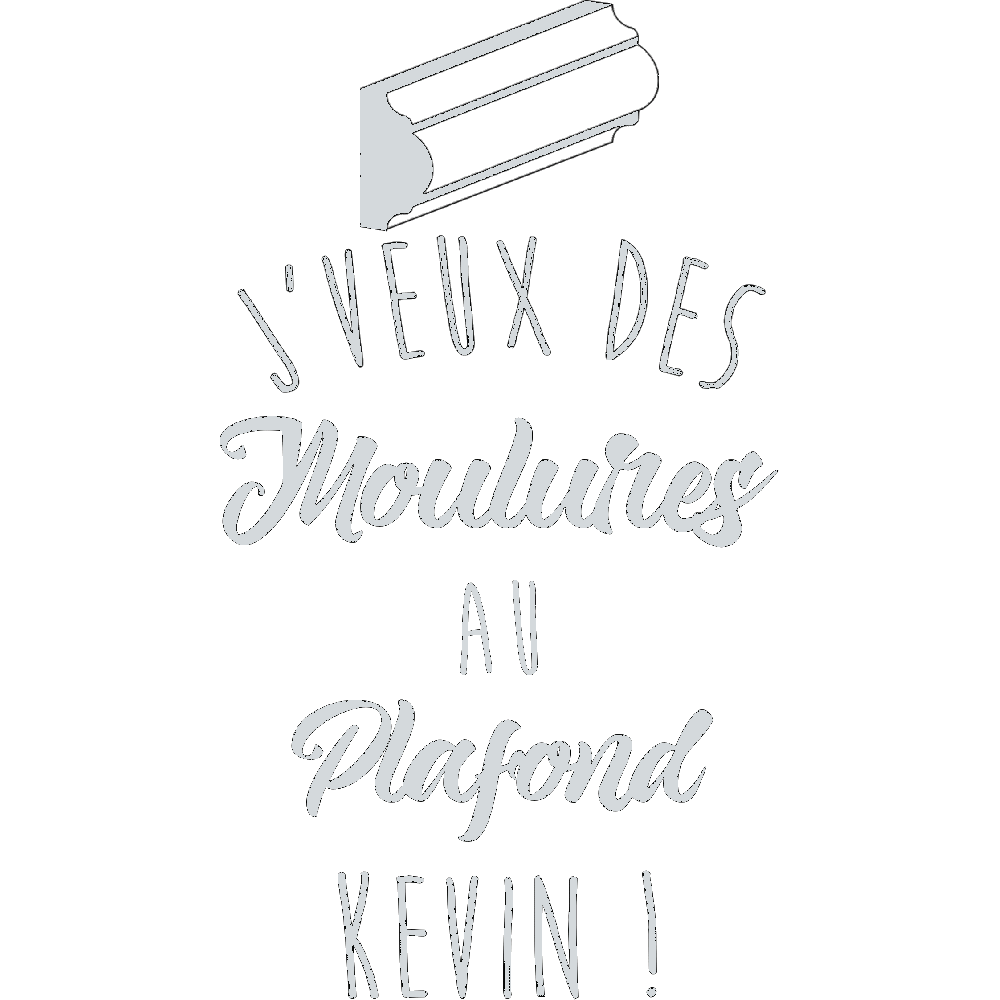 Customization of T-Shirt  Des moulures au plafond Kevin 