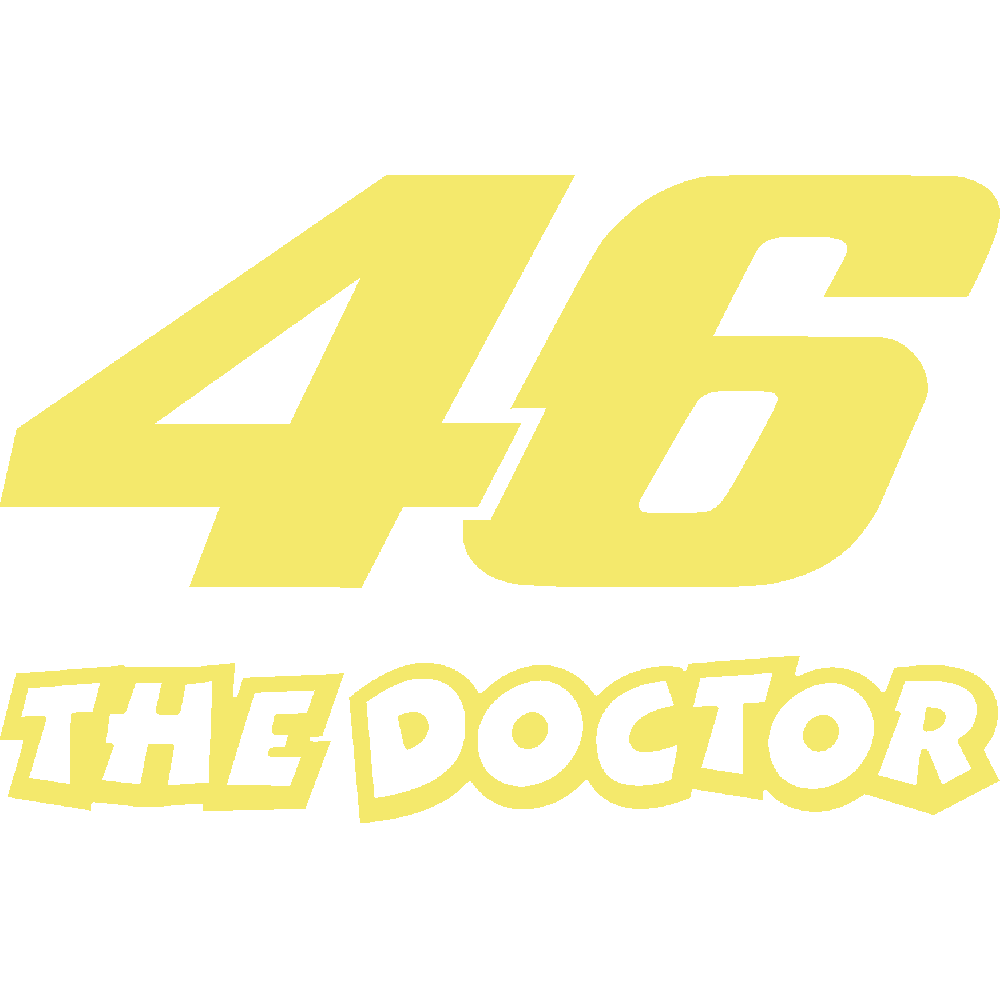 Muur sticker: aanpassing van Valentino Rossi 46
