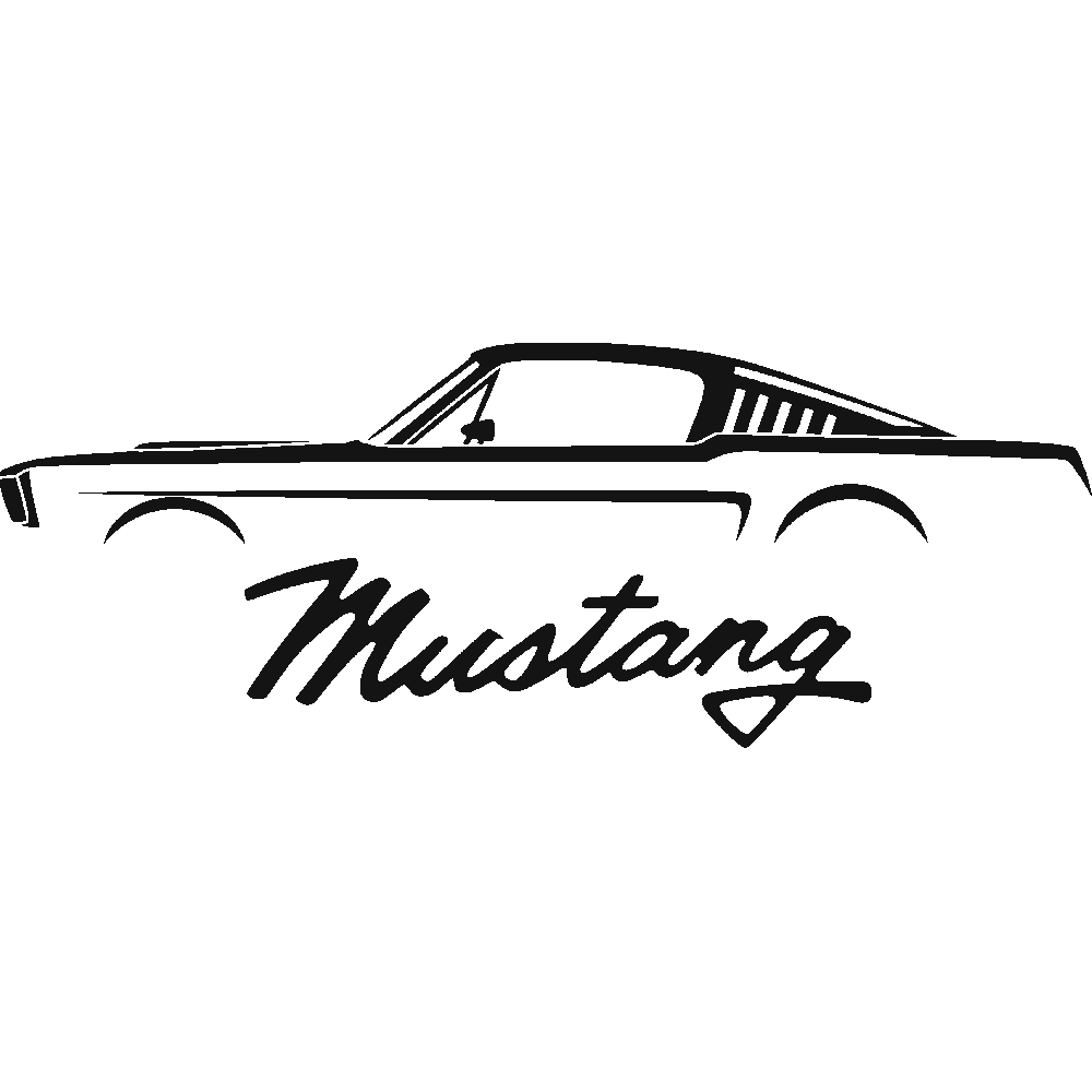 Aanpassing van Mustang Car & Text