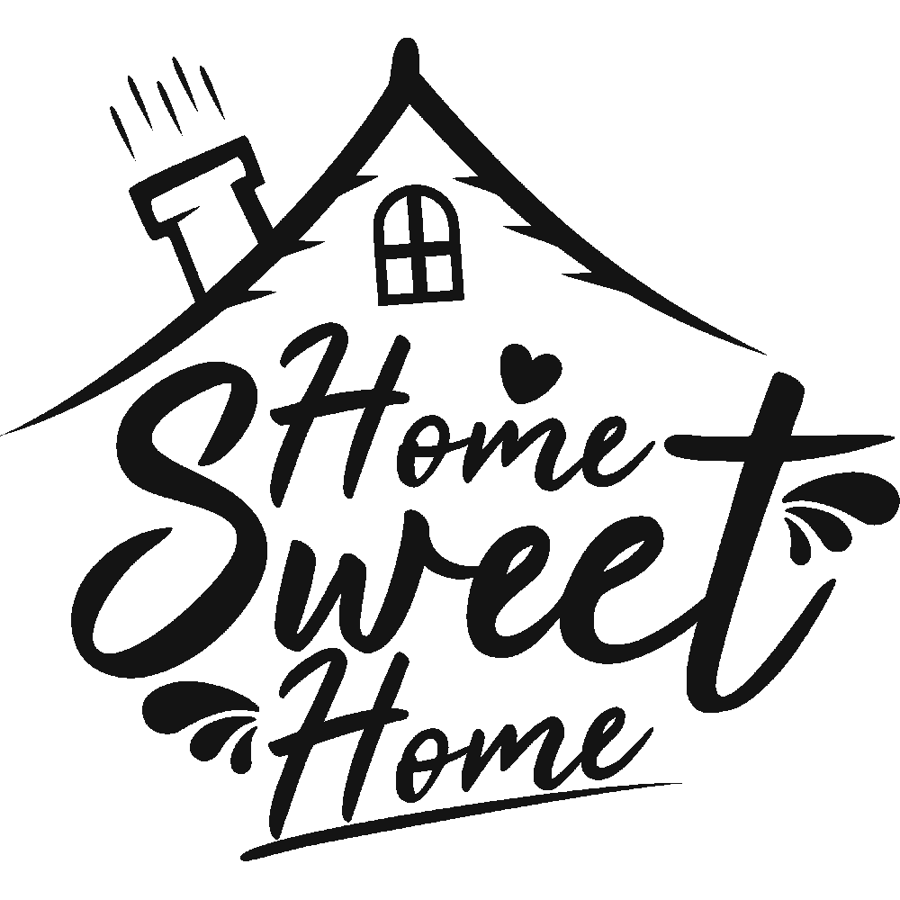 Muur sticker: aanpassing van Home Sweet Home house