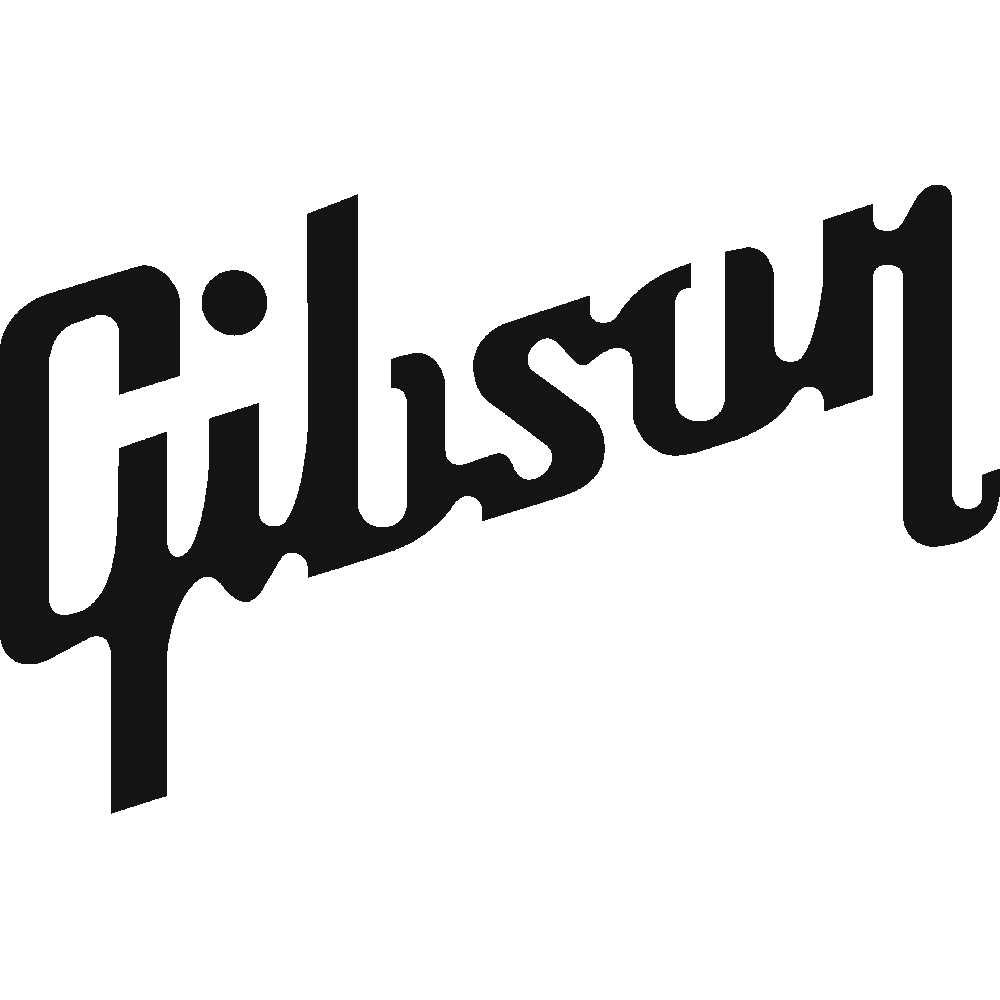 Muur sticker: aanpassing van Gibson Logo