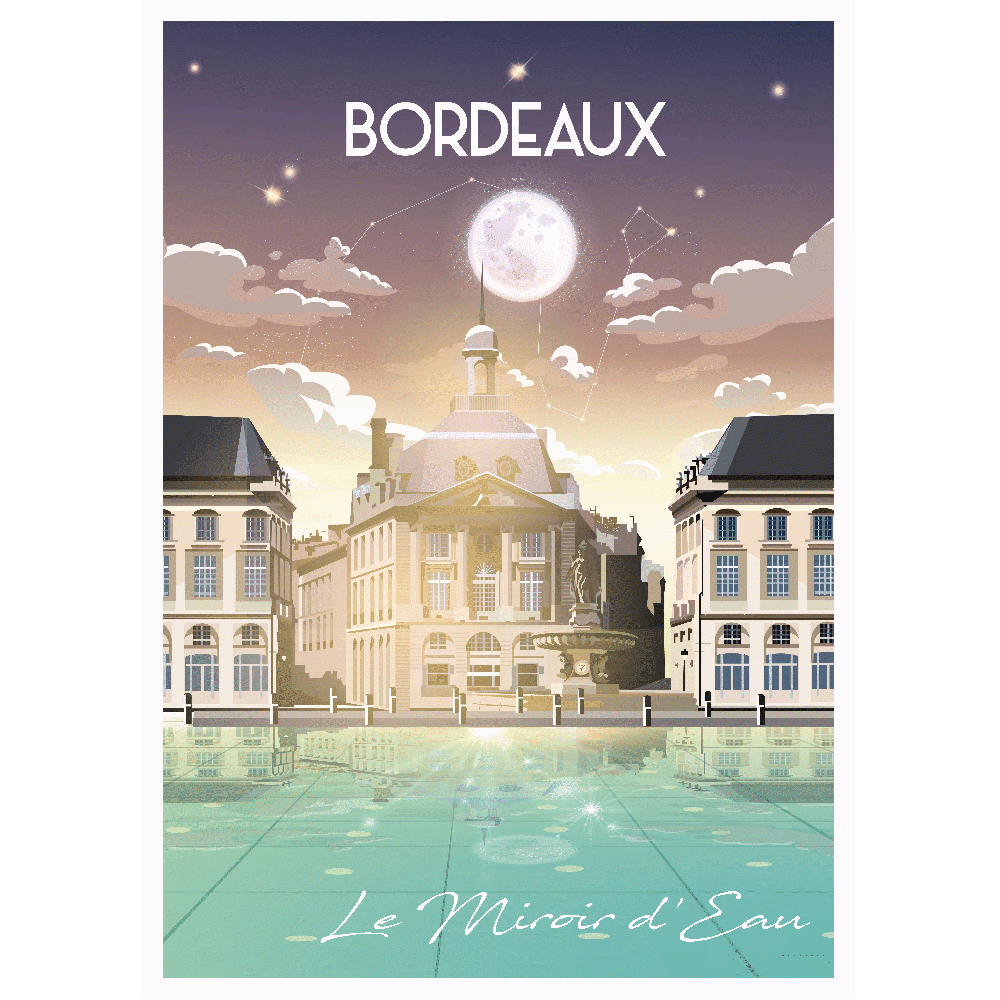 Personnalisation de Affiche Bordeaux Miroir d'Eau