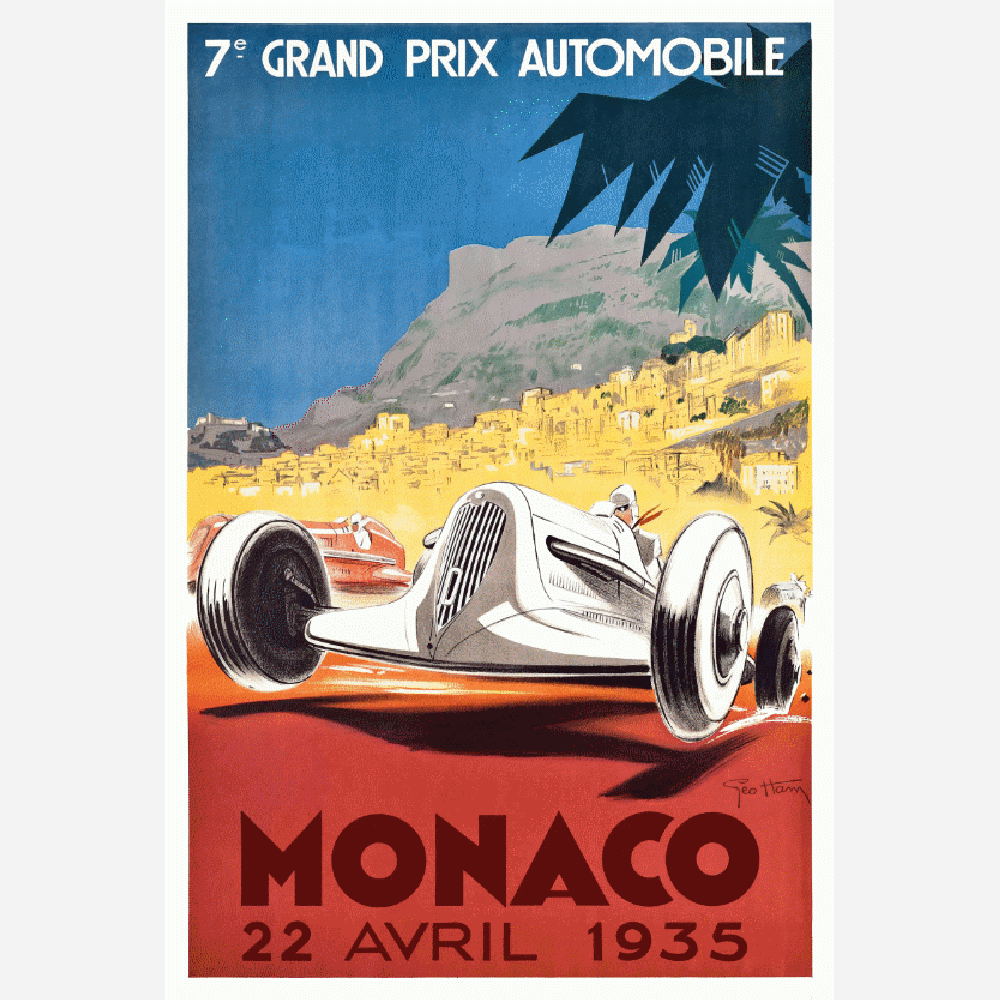 Aanpassing van Affiche Monaco 1935