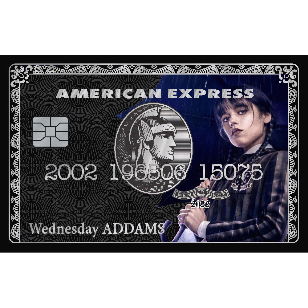 Personnalisation de Dibond American Wednesday Addams