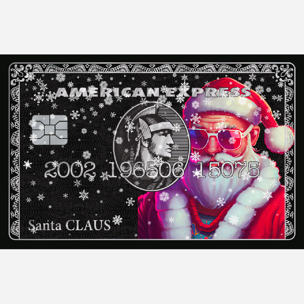 Aanpassing van Dibond American Santa Claus