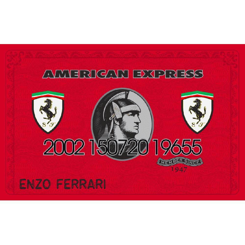 Customization of Dibond American Express Enzo Ferrari