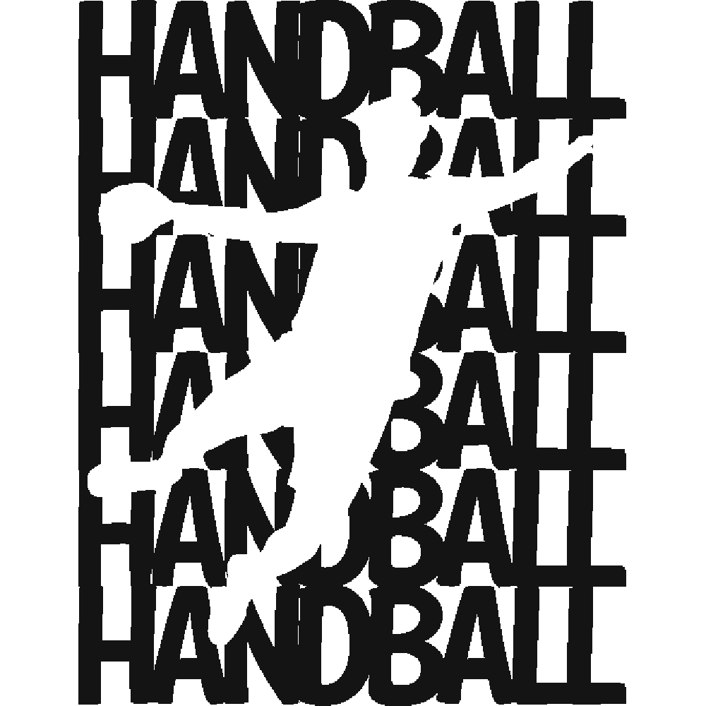 Personnalisation de Handball texte decoup
