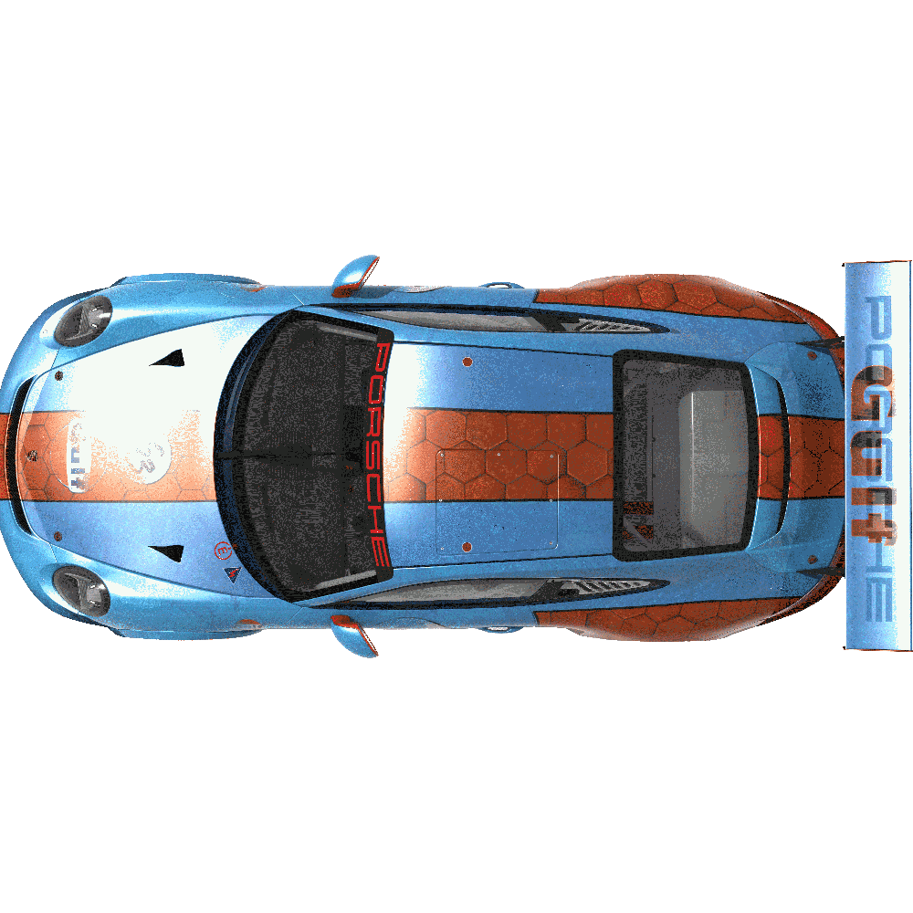 Aanpassing van Porsche Gulf Top