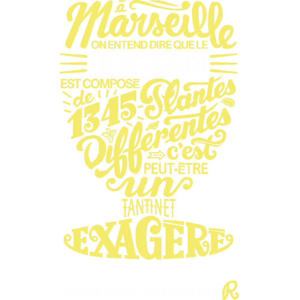 Personnalisation de Marseille Ricard Bicolor