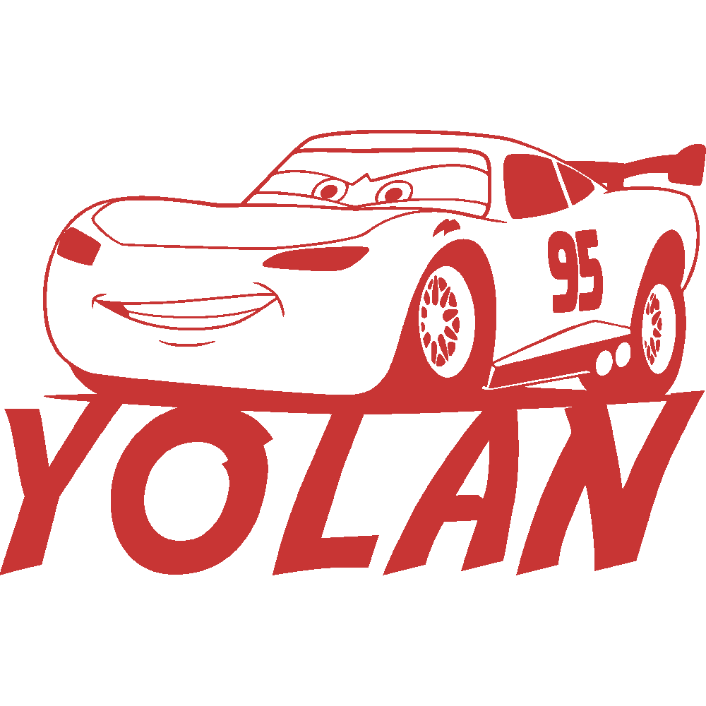 Muur sticker: aanpassing van Yolan Cars