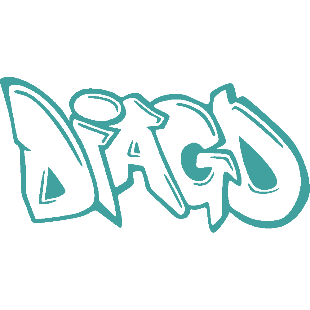 Muur sticker: aanpassing van Diago Graffiti