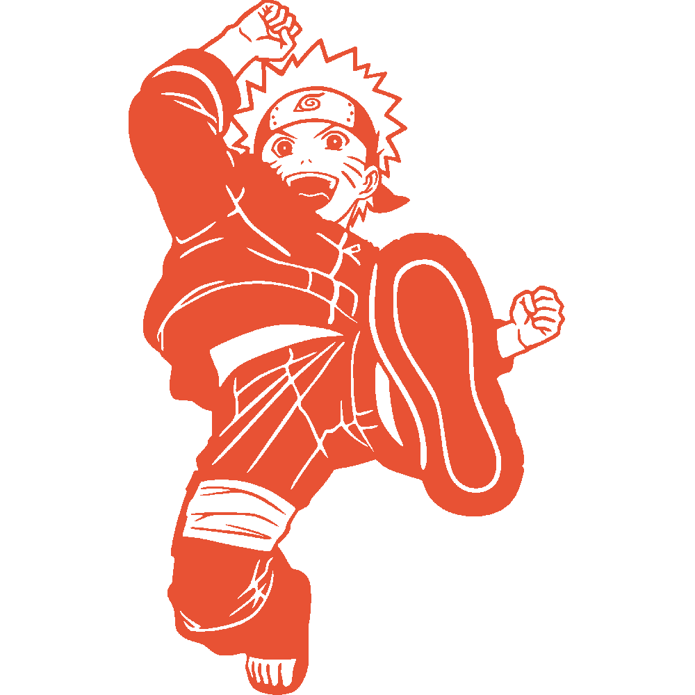 Sticker mural: personnalisation de Naruto Jump
