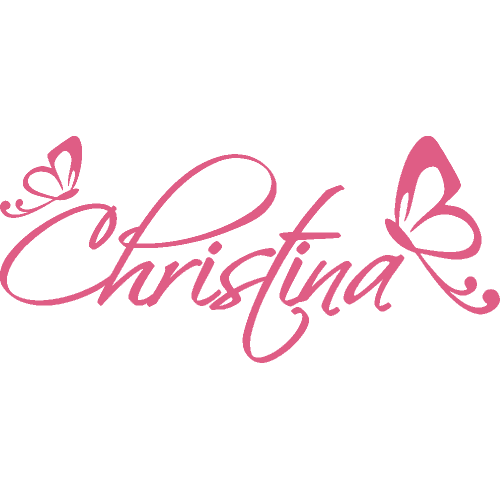 Wall sticker: customization of Christina Papillons