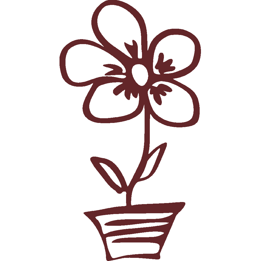 Wall sticker: customization of Fleur en pot