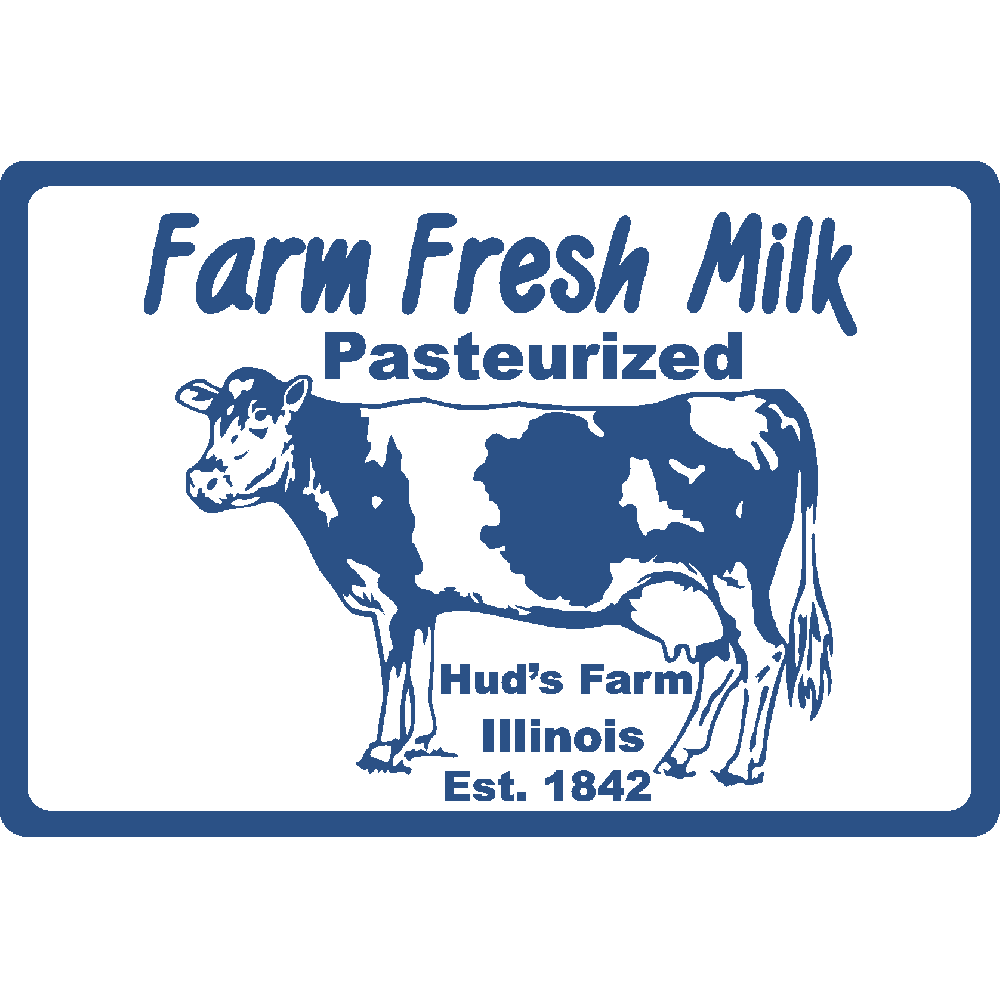 Wall sticker: customization of Farm Fresh Milk