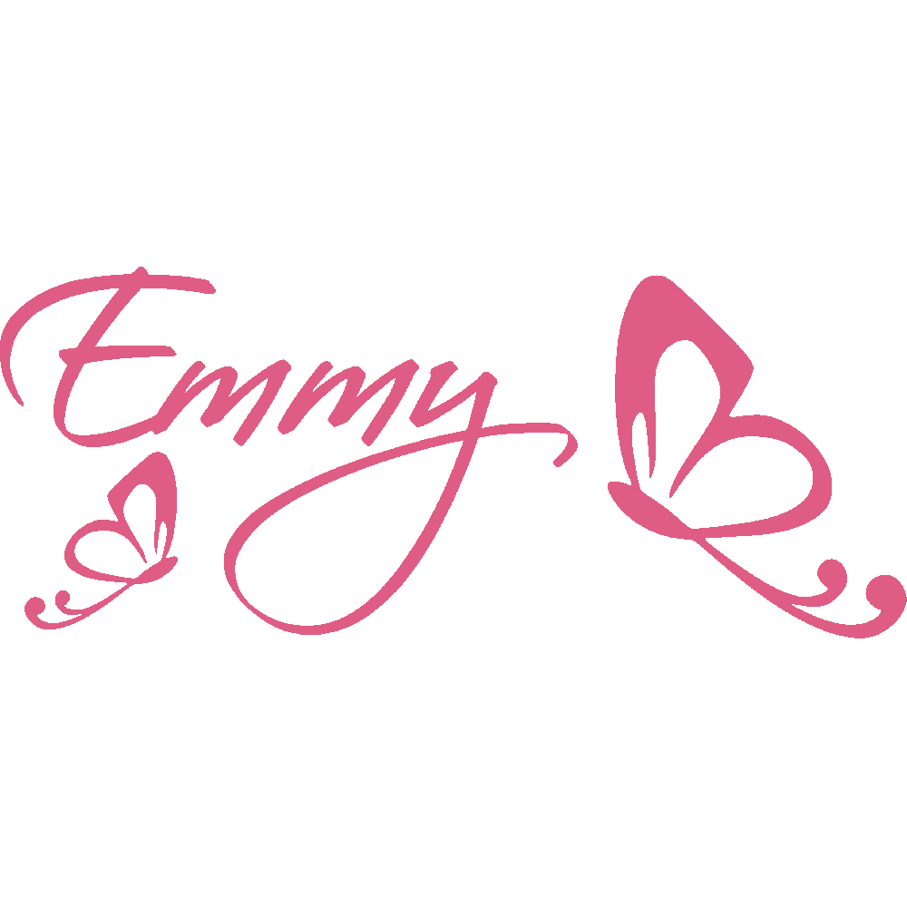 Sticker mural: personnalisation de Emmy Papillons