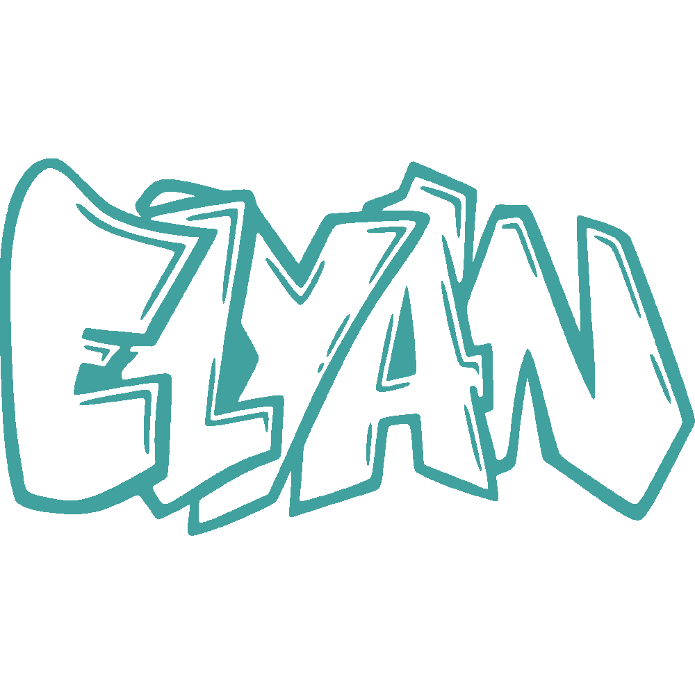 Muur sticker: aanpassing van Elyan Graffiti