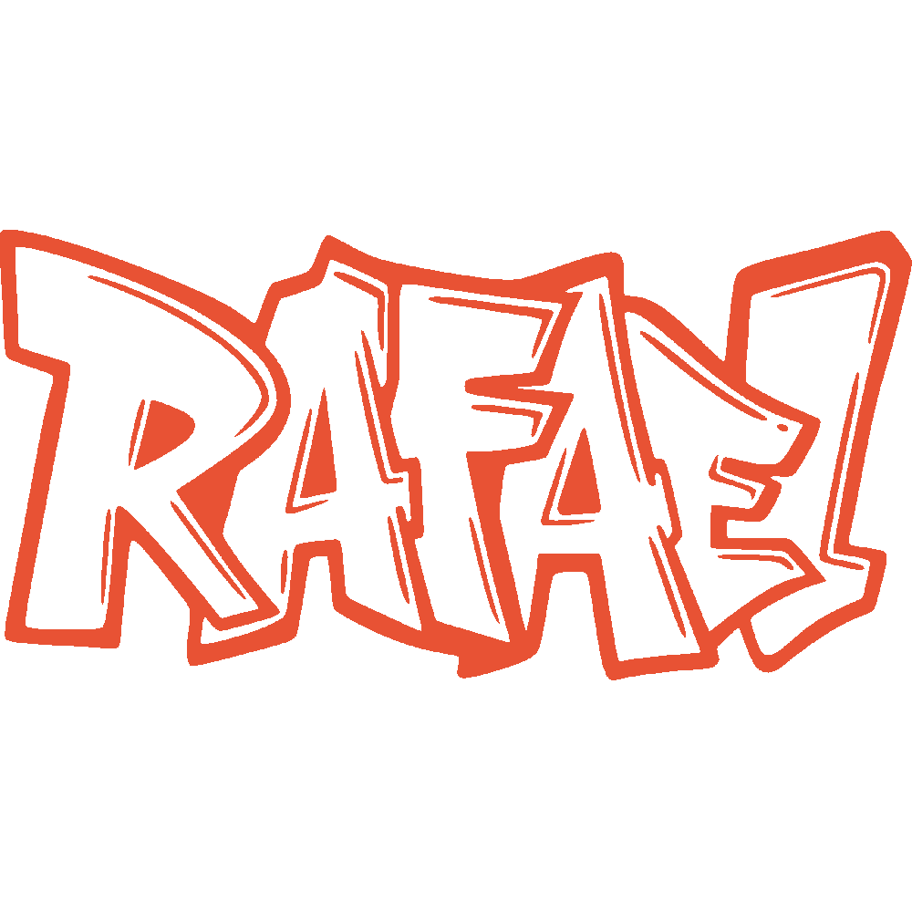 Sticker mural: personnalisation de Rafael Graffiti