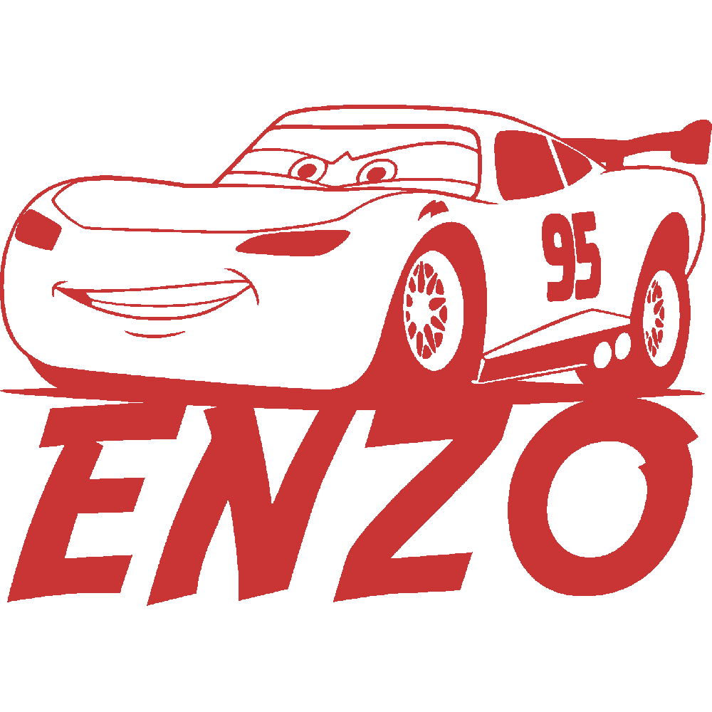 Muur sticker: aanpassing van Enzo Cars