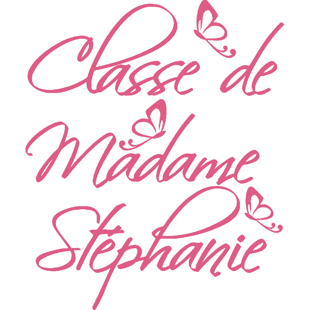 Sticker mural: personnalisation de Madame Stphanie
