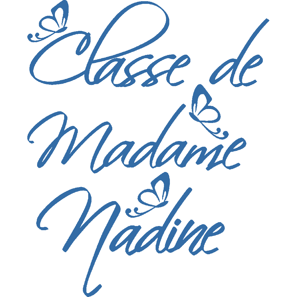 Sticker mural: personnalisation de Madame Nadine