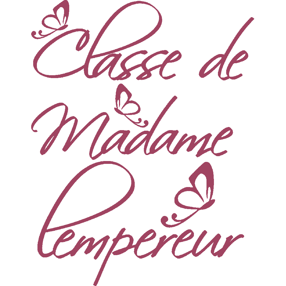 Sticker mural: personnalisation de Madame Lempereur
