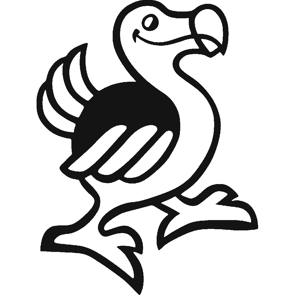 Muur sticker: aanpassing van Dodo