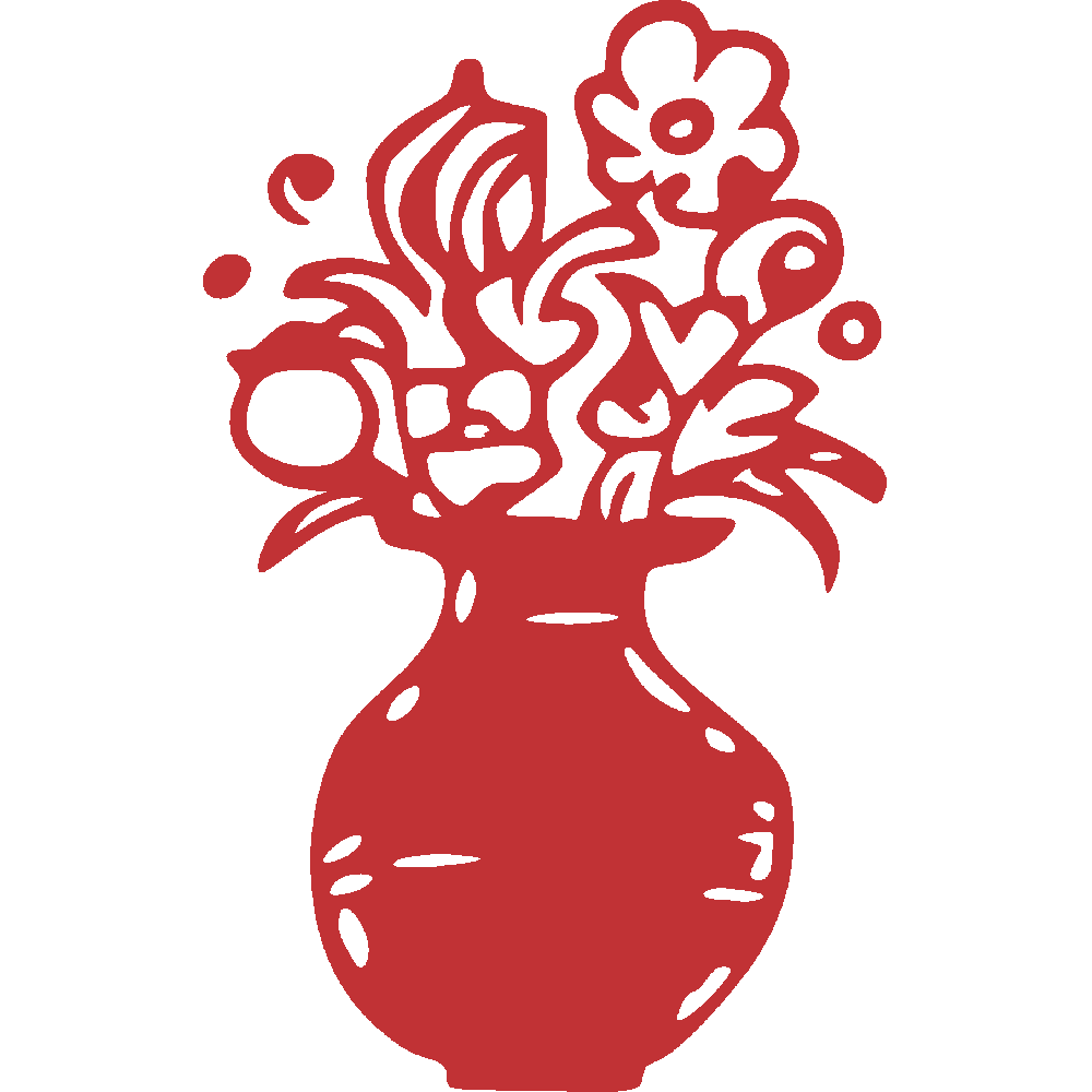 Muur sticker: aanpassing van Vase