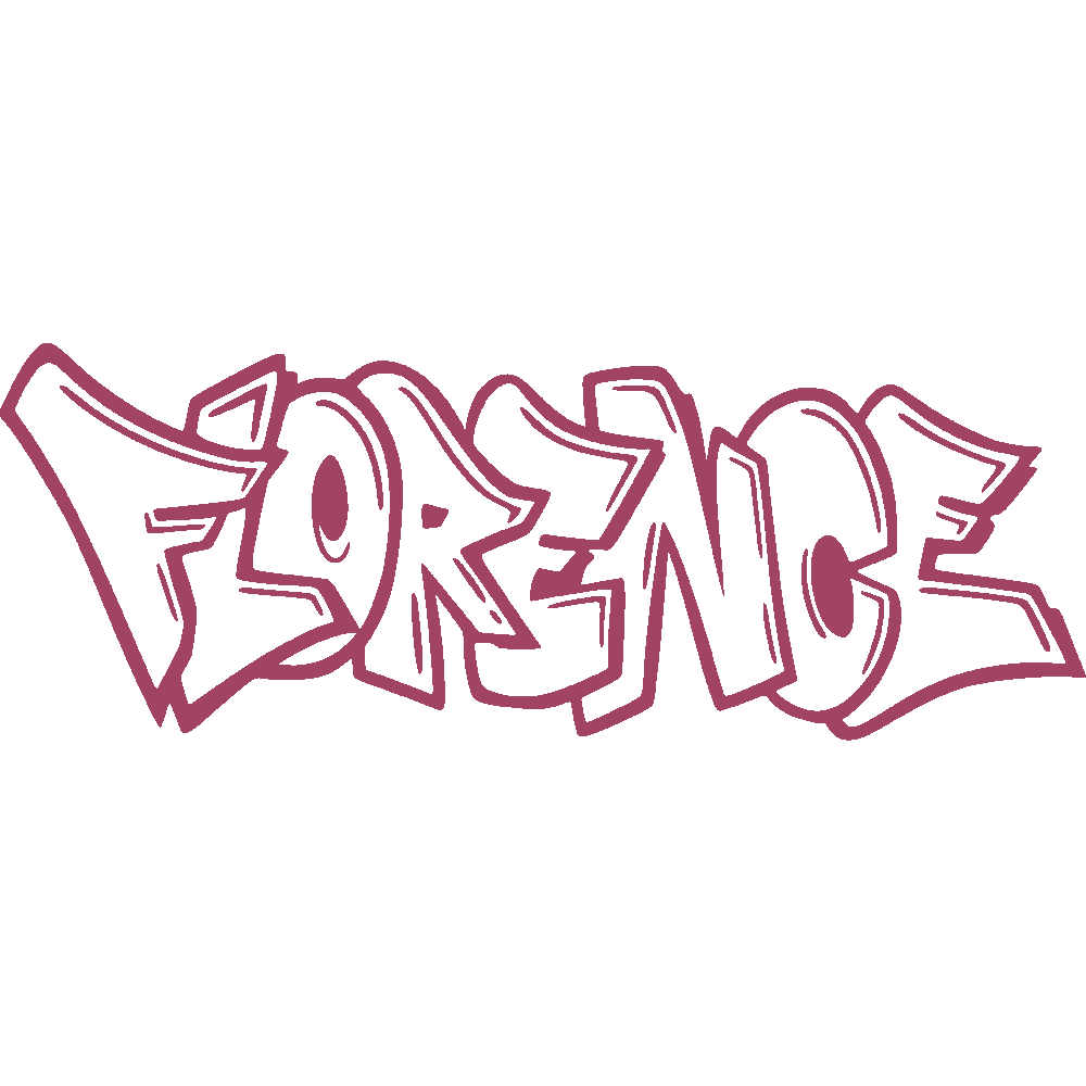 Muur sticker: aanpassing van Florence Graffiti