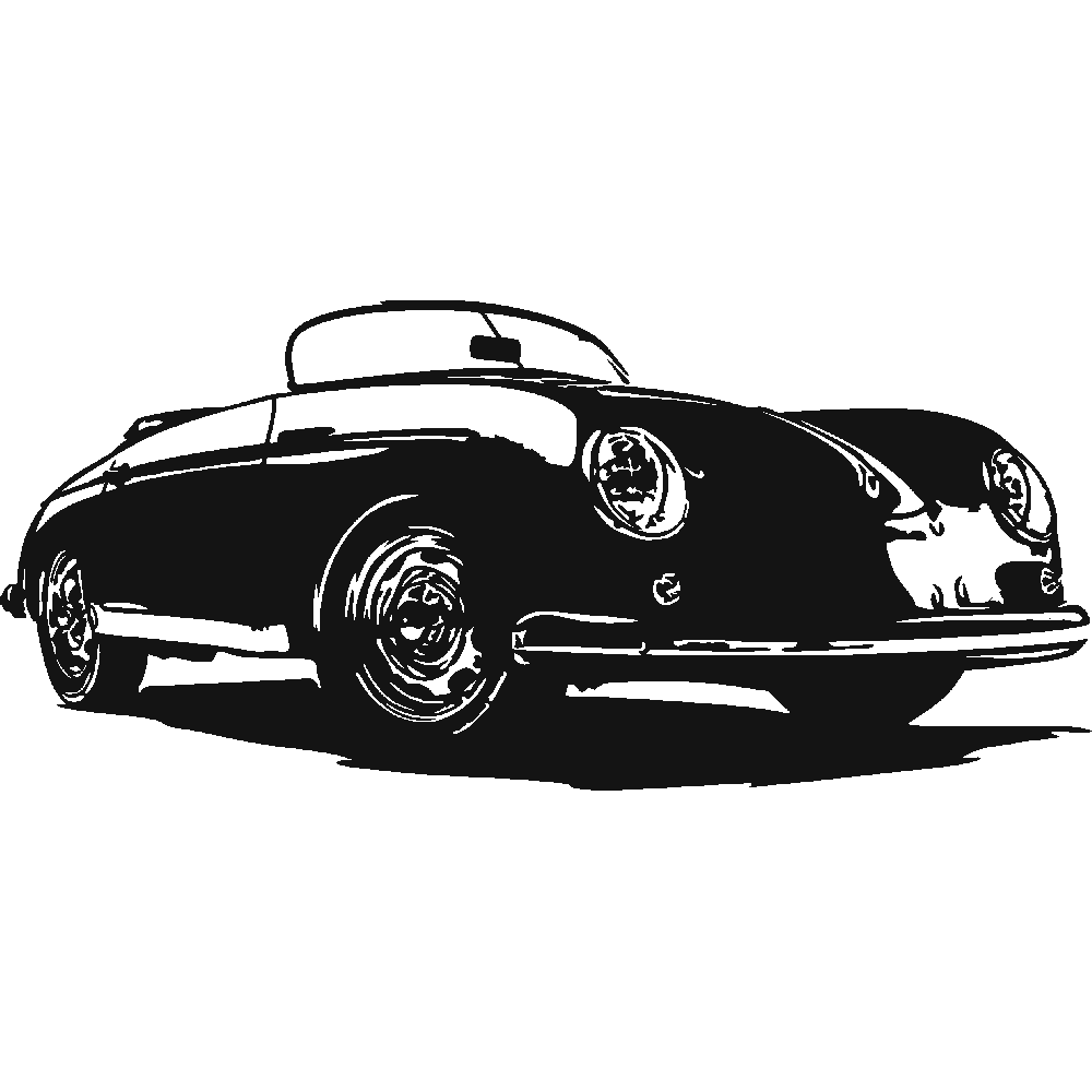 Sticker mural: personnalisation de Porsche 356