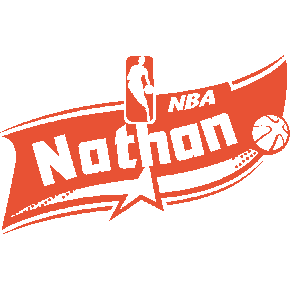 Sticker mural: personnalisation de Nathan NBA