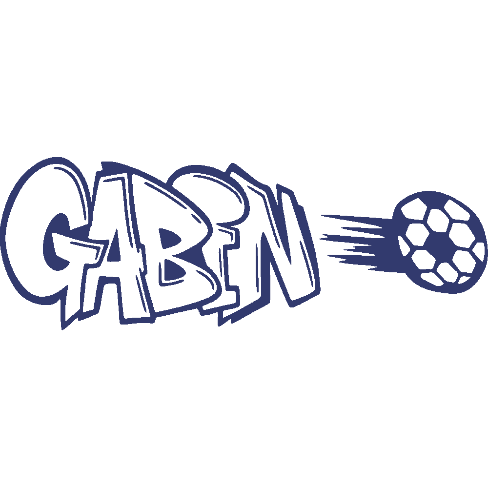 Muur sticker: aanpassing van Gabin Graffiti Foot