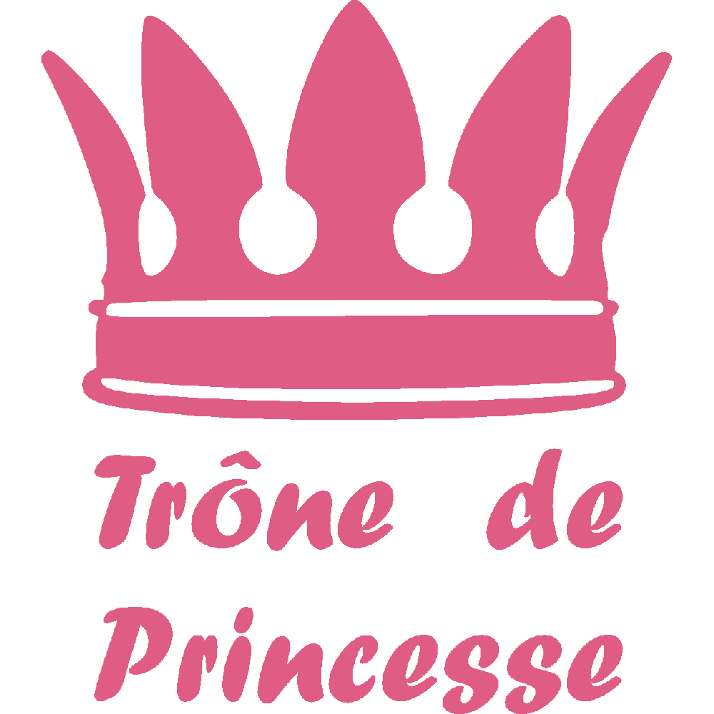 Sticker mural: personnalisation de Trne de princesse