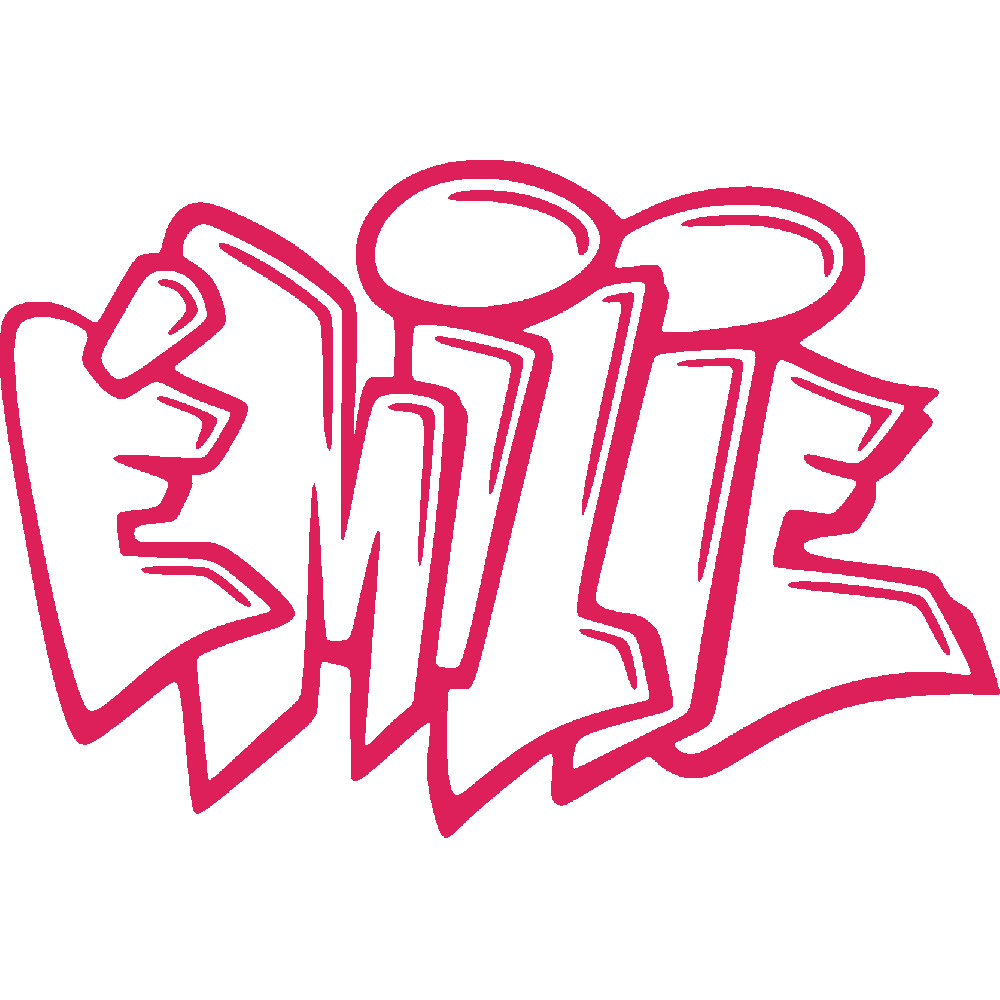 Muur sticker: aanpassing van Emilie Graffiti