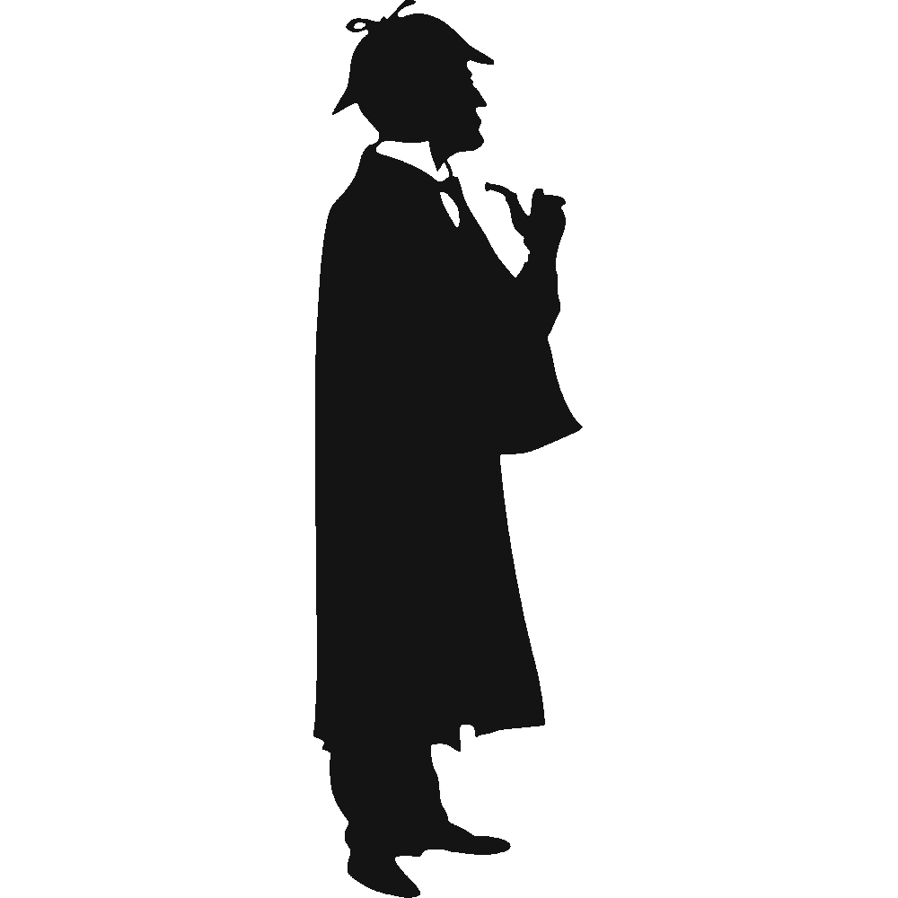 Sticker mural: personnalisation de L'ombre de Sherlock Holmes