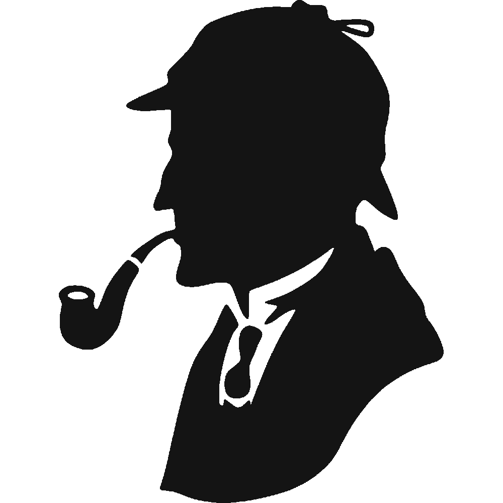 Sticker mural: personnalisation de Sherlock Holmes - Tte