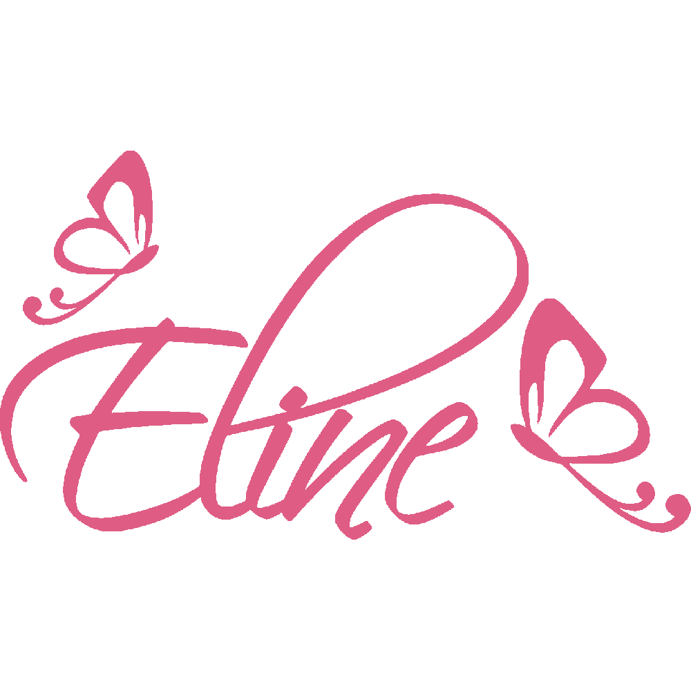 Wall sticker: customization of Eline Papillons
