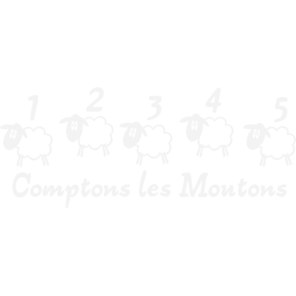 Muur sticker: aanpassing van Comptons les Moutons...