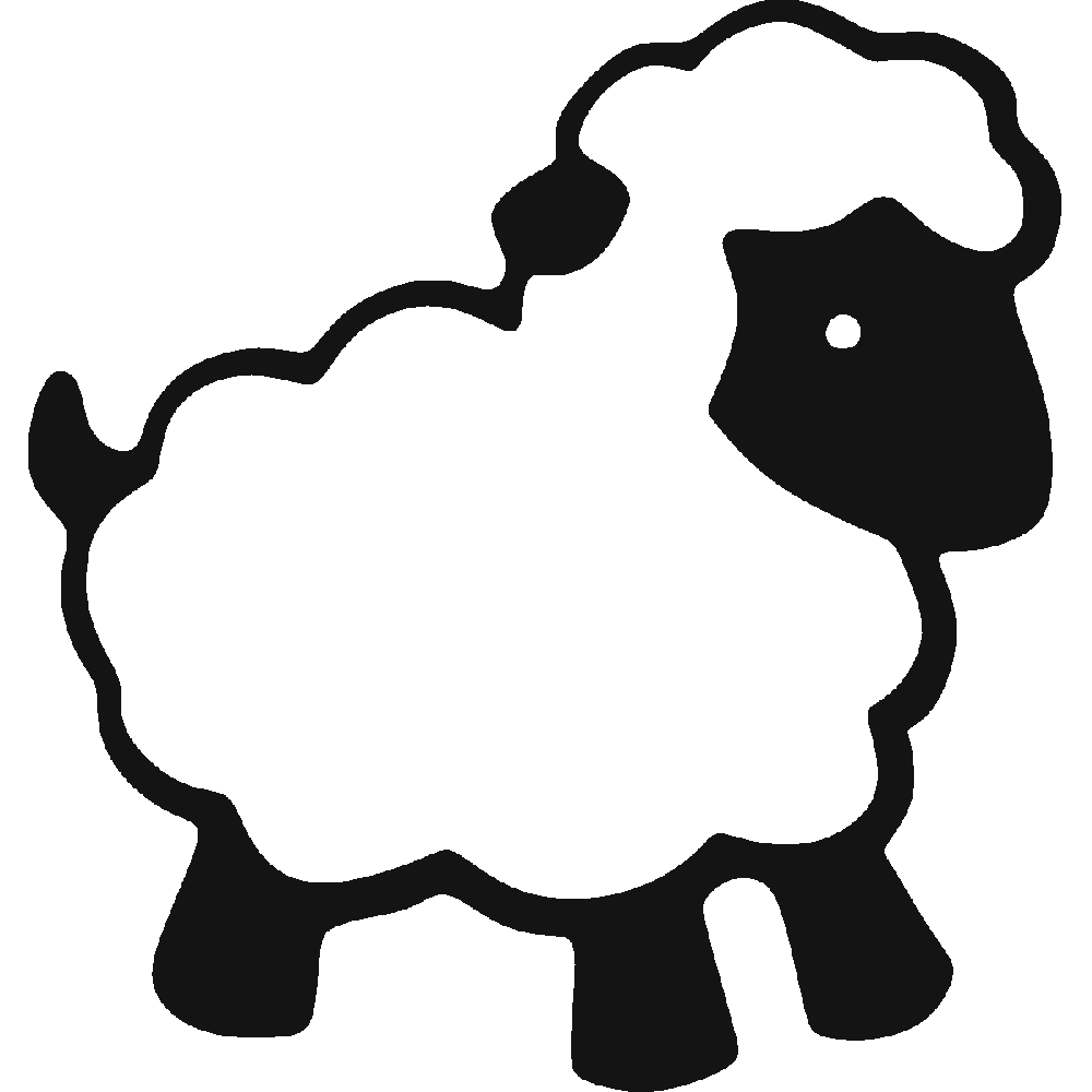 Sticker mural: personnalisation de Mouton Sheepy