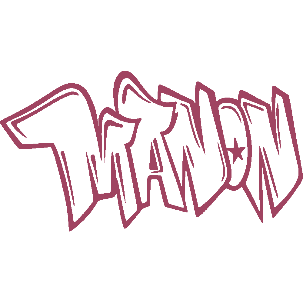 Muur sticker: aanpassing van Manon Graffiti 1