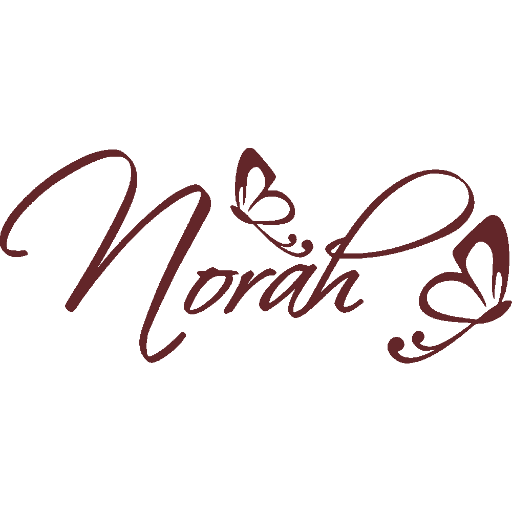 Wall sticker: customization of Norah Papillons
