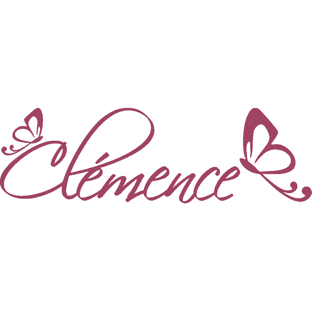 Wall sticker: customization of Clmence Papillons